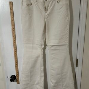 Inc Denim white pants/jeans reg fit flare leg